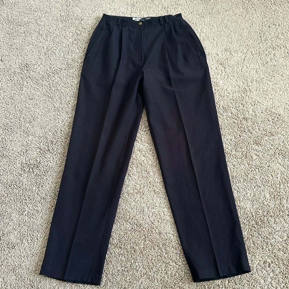 VTG Jamie Sadock Golf Pants Women’s 6 Black Pleated Trousers High Rise Polyester